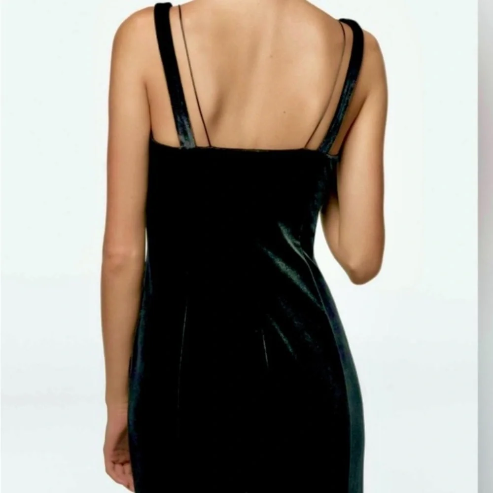BNWT ZARA Velvet Corset Double Strap style dress Medium - Picture 4 of 7
